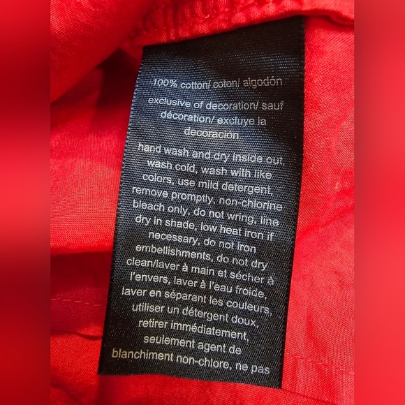 Tommy Hilfiger Love You More Sparkle Heart Small Button-down Red Preppy - Picture 6 of 8